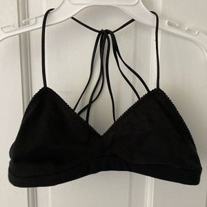 Free People Black Strappy Bralette
